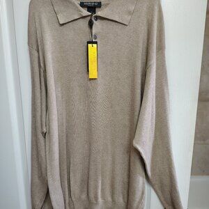 Murano by RAFFI Brown Wool Blend Sweater Men's L Made in Italy